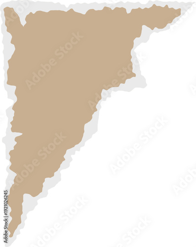 Diagonal ripped paper for retro collages