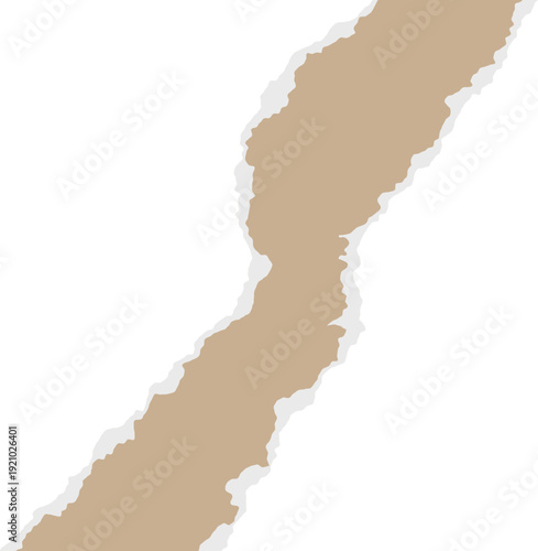 Retro journal rip with dynamic paper edge