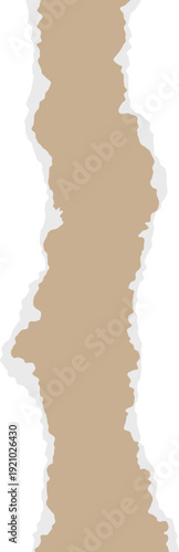 Rough vertical torn paper for retro layouts