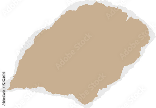 Torn paper organic kraft shape for old notebooks