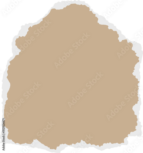 Hand-torn edge with natural paper flow