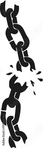 Broken Chain Symbol of Freedom Liberation and Overcoming Limits