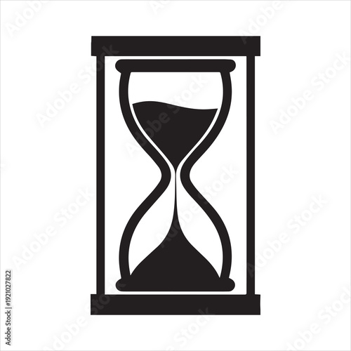 Vintage Sand Timer with Tall Frame Icon