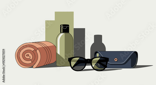 Sunglasses and Personal Care Products Display.