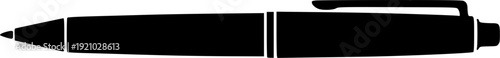 Simple black pen silhouette on white background
