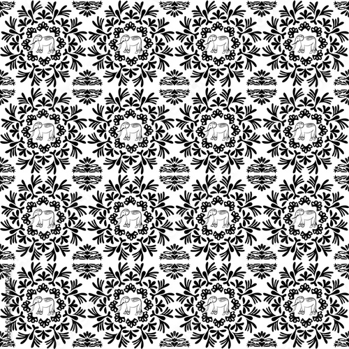 black and white seamless pattern