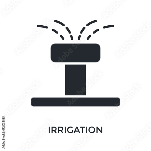 Irrigation Icon Glyph Style. Vector Illustration For Graphic Design