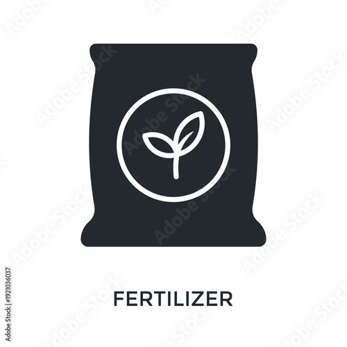 Fertilizer Icon Glyph Style. Vector Illustration For Graphic Design