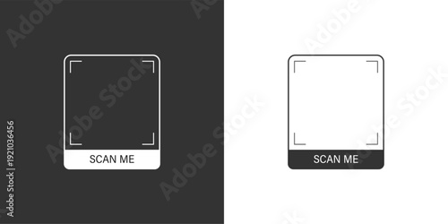 Scan me Frame. Shop identification icon. Symbol for modern mobile applications. Vector illustration in flat style.