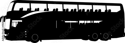 Double decker coach silhouette designed for long distance travel