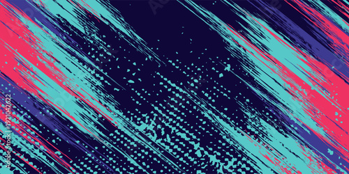 neon background brush game blue pink purple banner abstract paint stain vintage modern car wrap sticker, vector.