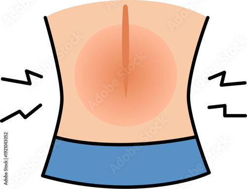 Lower back pain illustration