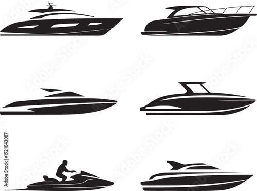 Boat icons set