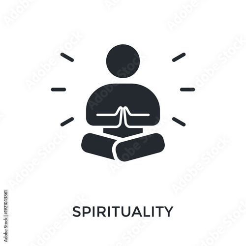 Spirituality Icon Glyph Style. Vector Illustration For Graphic Design