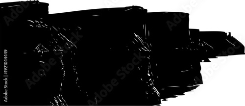 Canyon rock formations silhouette desert cliffs