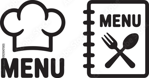 Cafe menu icon on white background