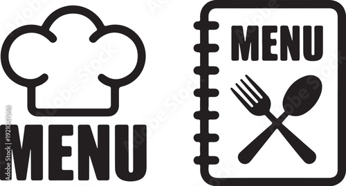 Cafe menu icon on white background