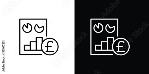 Abstract visual icon representing economic recession, financial market decline, and currency value depreciation with a monetary symbol