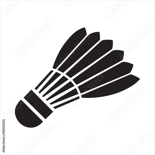 A Badminton Shuttlecock Silhouette Vector Illustration