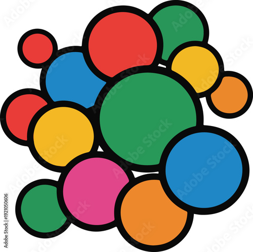 Colorful Flower Bouquet Vector – Vibrant Floral Illustration”