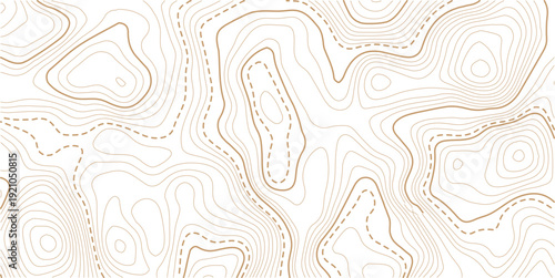 Topographic gold luxury map background. Geographic abstract pattern. The topo contour or wallpaper.topographic wavy pattern design.paper texture Imitation of a geographical map shades.