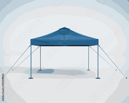 Blue Pop-Up Canopy Tent for Outdoor Events, Weddings, Markets, and Backyard Parties; Portable Shelter for Protection Against Sun and Rain, Providing Shade and Comfort for Celebrations and Gatherings,