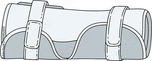 Orthopedic arm sling for broken bone recovery and support detailed vector illustration vector