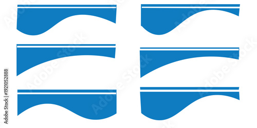 Bottom Letterhead Divider Template Set and Business Separator Footers