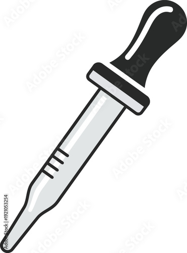 Eyedropper tool for precise liquid measurement and scientific experiments laboratory equipment vector illustration vector