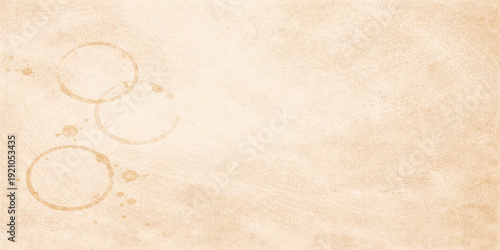 Antique brown parchment paper texture with a worn beige grunge pattern and stained vintage design creates a blank aged retro background for an ancient art illustration frame