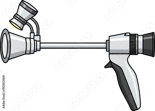Medical endoscope device for internal examination surgery diagnosis healthcare tool vector