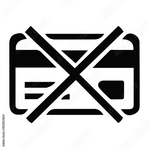 Battery Icon with Cross Symbol.