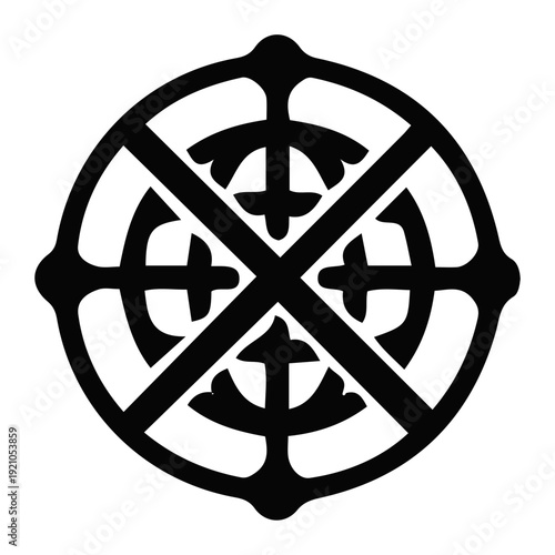 Celtic Cross Symbol Design Element.