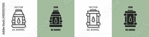 Oil barrel icon line. Oil barrel vector illustration.