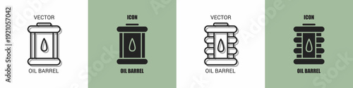 Oil barrel icon line. Oil barrel vector illustration.