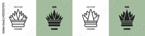 Crown icon line. crown vector illustration.