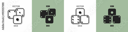  icon line. diceDice vector illustration.