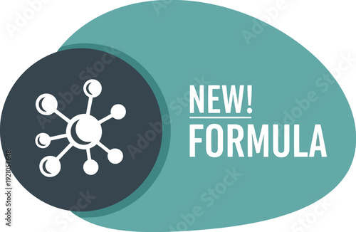 New formula innovation molecule science chemistry research development abstract design element vector
