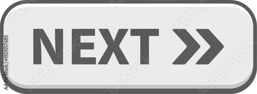 Next button interface forward arrow element progress navigation forward direction action click interactive vector