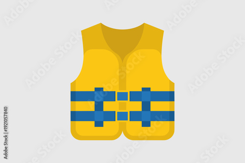 Yellow Safety Life Jacket Vest, Essential Water Sport Safety Gear, Bright Buoyancy Aid for Boating, Swimming, Kayaking, Fishing, River Rafting, Adult Unisex Design, Outdoor Adventure Accessory, Secure
