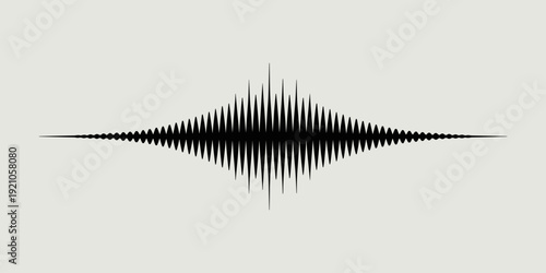 Abstract sound wave visualization representing audio signal frequency amplitude and decay, a powerful digital audio waveform graphic for music production, broadcasting, technology, or science research