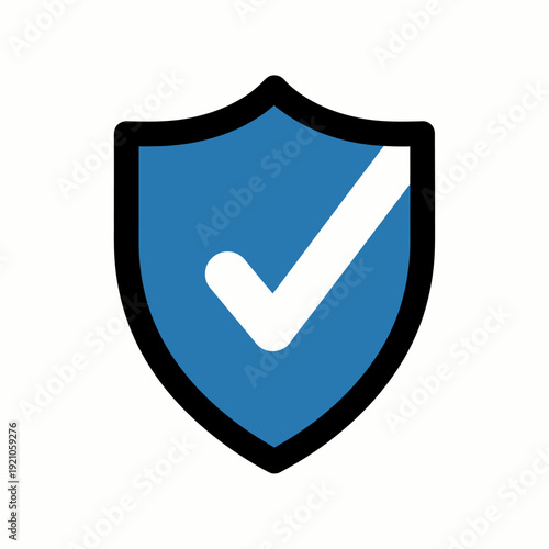 A Shield with a Check Mark Inside, Representing Security and Protection