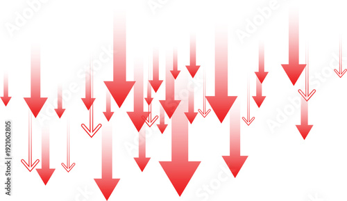 Upward trending arrows growth success business vector illustration flat design