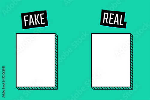 cartoon style fake or real legal illegal checklist background