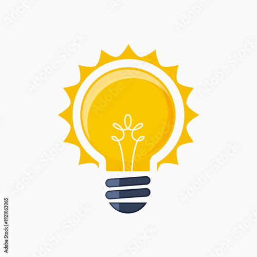 isolated bright light bulb innovative idea concept background