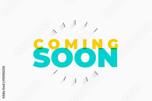 minimal style coming soon launch template for web store or page release