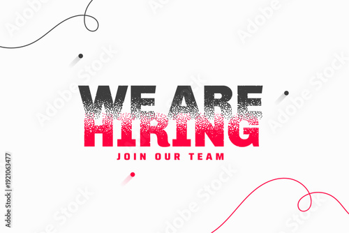 we are hiring white poster for corporate marketing