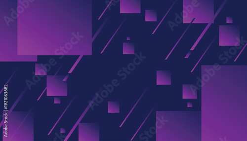 Abstract background with modern and futuristic decoration of random square shapes. Luxurious and elegant geometric design for cover, banner, brochure, certificate, and website. EPS. 3