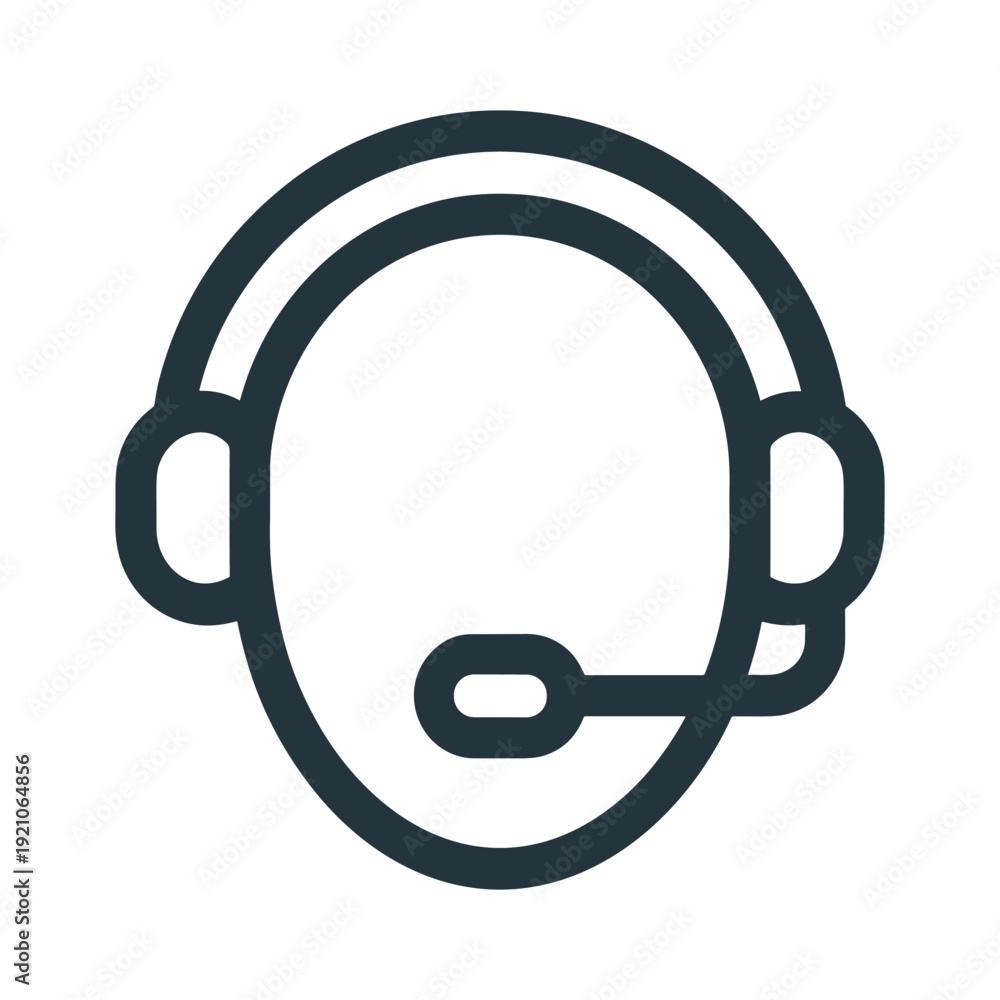 Obraz premium chatbot ai robot customer service headset icon