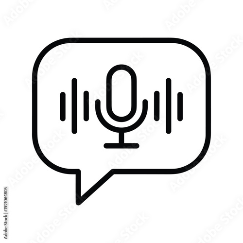 chatbot ai robot voice message icon with